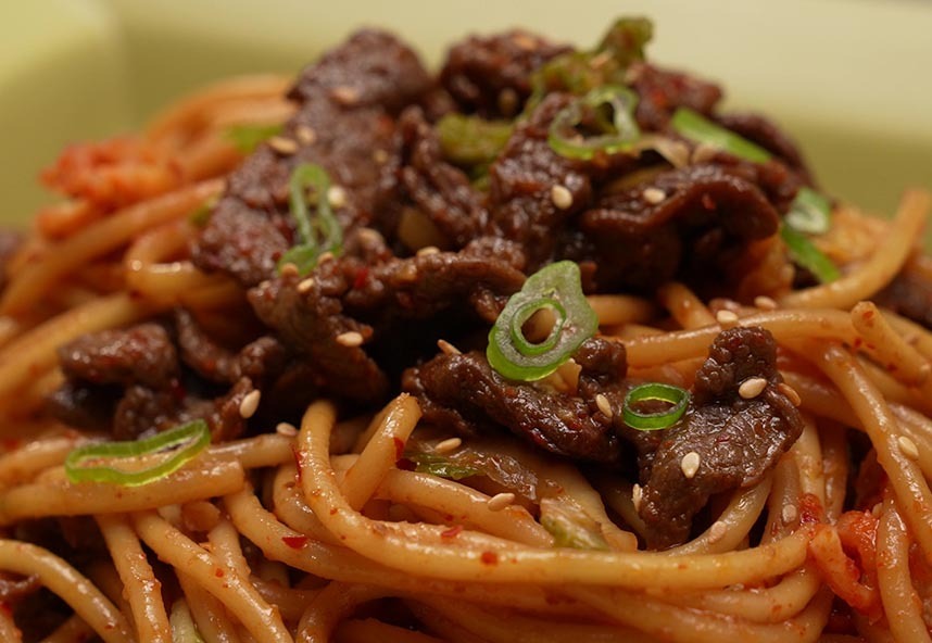 Bulgogi Kimchi Spaghetti